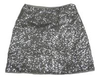 Stříbrná flitrová sukně H&M