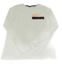 Smetanové triko s nápisem S. Oliver