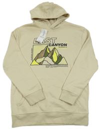 Nové - Béžová mikina s horami a kapucí George