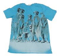 Azurové tričko se surikatami Topolino