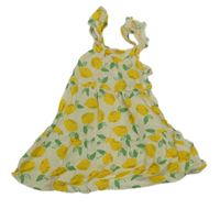 Světležluté lehké šaty s citróny Matalan