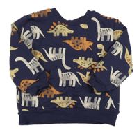 Tmavomodrá mikina s dinosaury Pekkle