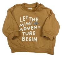 Hnědá mikina s nápisem H&M