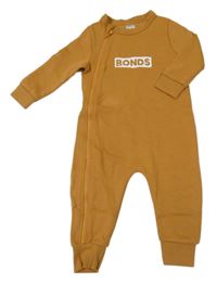 Medový teplákový overal s nápisem Bonds