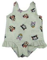 Mintové jednodílné plavky s Minnie a kamarády H&M