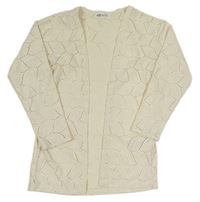 Smetanový perforovaný lehký cardigan H&M