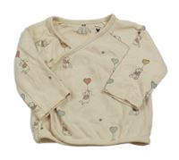 Smetanové zavinovací triko s Púem H&M