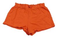 Cihlové pyžamové bavlněné kraťasy H&M