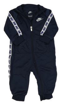 Tmavomodrý sportovní funkční teplákový overal s logem Nike