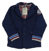 Tmavomodré teplákové sako s kapsami Mexx