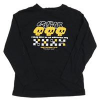 Černé triko s potiskem Zara