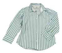 Bílo-zeleno-modrá pruhovaná košile H&M