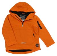 Oranžová šusťáková jarní bunda s kapucí Nutmeg
