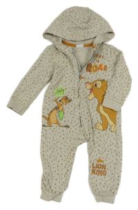 Šedá vzorovaná tepláková kombinéza s Lvím králem a kapucí Disney