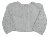 Bílé krajkové perforované bolerko 