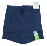 Nové - tmavomodré lehké bavlněné kraťasy Primark