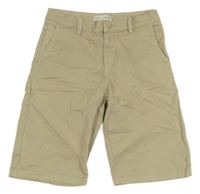 Světlebéžové plátěné chino kraťasy Zara