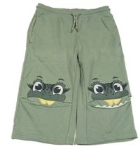 Zelené teplákové kraťasy s krokodýly kids