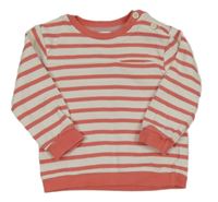 Bílo-růžová pruhovaná mikina John Lewis