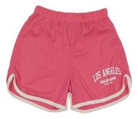 Růžové kraťasy s nápisem shein