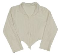 Bílá crop halenka s uzlem shein