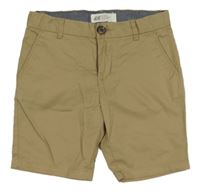 Béžové plátěné chino kraťasy H&M