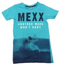 Modrozelené tričko se surfařem Mexx