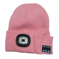 Růžová čepice s diodou 