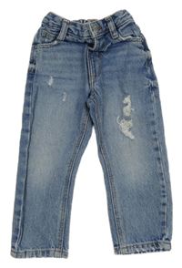 Světlemodré rifle s prošoupáním Kiabi