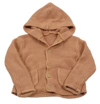 Starorůžový propínací svetr s kapucí Generation