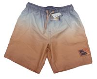 Nové - Fialovo-bílo-oranžové plážové kraťasy Primark