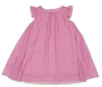 Růžové tylové třpytivé šaty Kiki&Koko