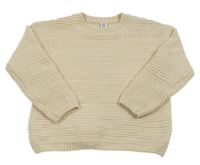 Béžový žebrovaný žinylkový svetr Topolino