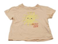 Světlerůžové tričko se sluncem H&M