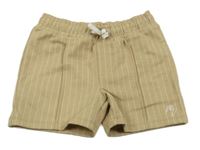 Béžovo-bílé pruhované teplákové kraťasy River Island