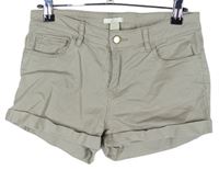 Dámské béžové plátěné kraťasy H&M