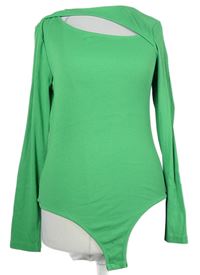 Dámské zelené žebrované body s průstřihem Next 