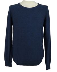 Pánský tmavomodrý vlněný svetr Remus