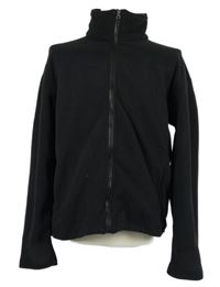 Pánská černá fleecová propínací mikina 