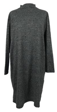 Dámské tmavošedé melírované úpletové šaty Infinity 