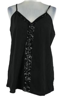 Dámský černý top s flitry 