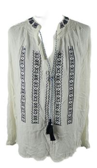 Dámská smetanová vzorovaná boho halenka Papaya 