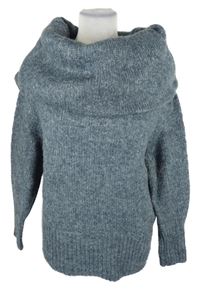 Dámský tmavomodrý svetr s komínovým límcem H&M
