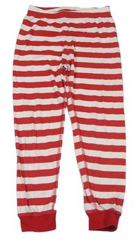 Červeno-bílé pruhované pyžamové kalhoty H&M