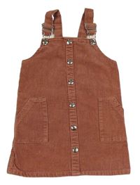 Starorůžové manšestové laclové šaty Denim Co.
