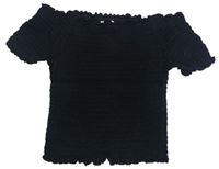 Černé žabičkové crop tričko Primark