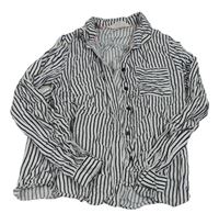 Bílo-černá pruhovaná halenka H&M