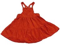 Červené manšestrové laclové šaty M&S