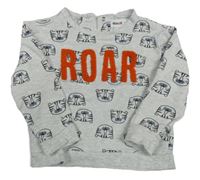 Světlešedá mikina s tygry a nápisem Minoti