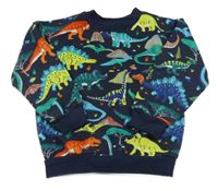 Tmavomodrá mikina s dinosaury Nutmeg